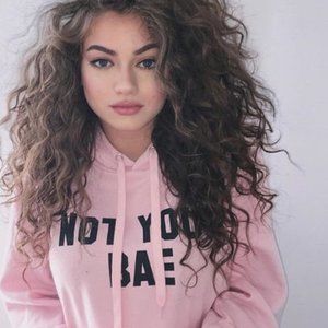 Forever 21:"Not Your Bae" Baby Pink Hoodie